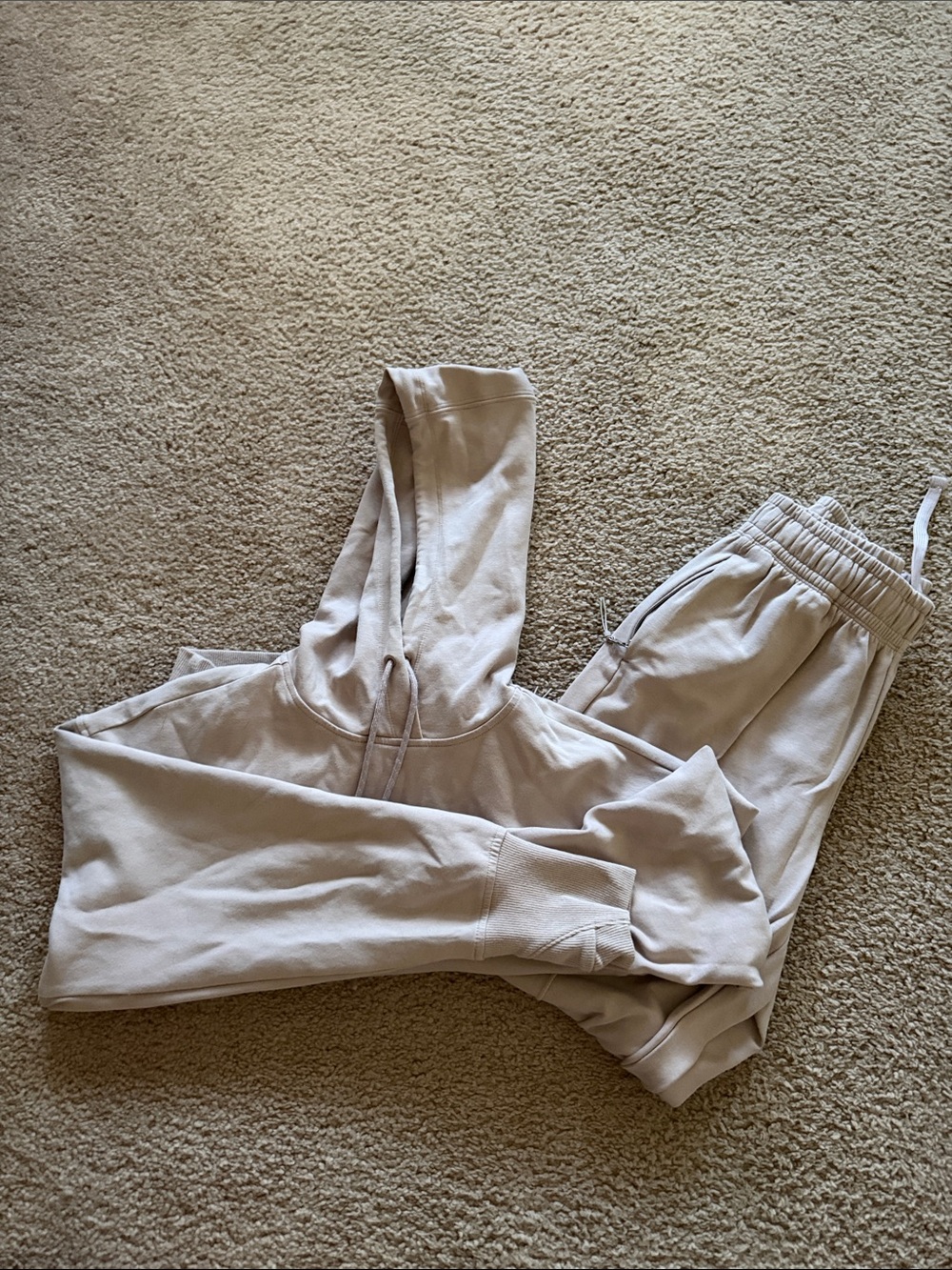 Old Navy Beige Hooded Sweatshirt & Jogger Set